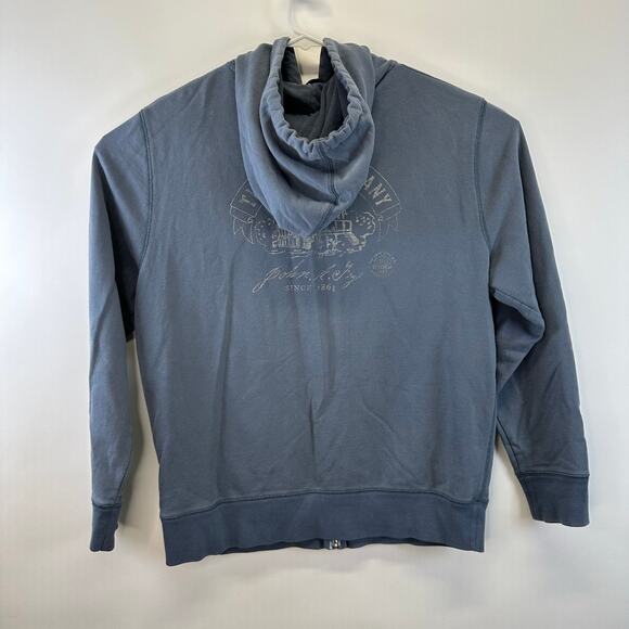 FRYE Full Zip Hoodie Bering Sea Cotton Graphic Logo Size XL Casual Streetwear - Picture 8 of 15